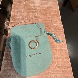 Tiffany & Co. Silver Necklace with Open Circle Pendant